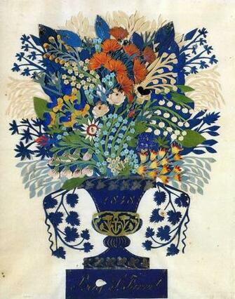 Papercut For Benjamin S Farret American Folk Art Wallpaper Image