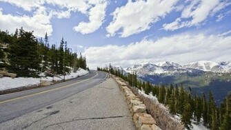 Mountains Road In Rocky Mountain National Park HD Wallpaper