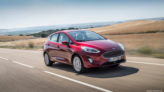 Desktop Wallpaper Ford Fiesta Hatchback Red Motion Cars