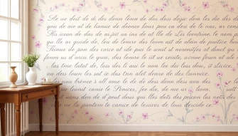 French Writing Wallpaper