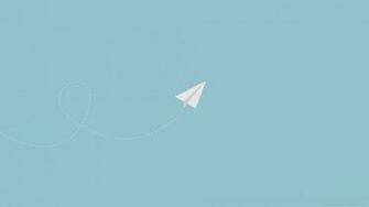 Plane Minimal Flying Paper Wallpaper Miscellaneous
