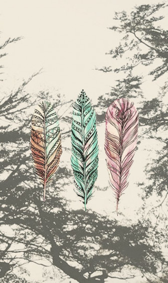 Feathered Via Bohemian iPhone Wallpaper Boho