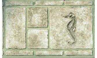 Home Beige Shell Brick Wallpaper Border
