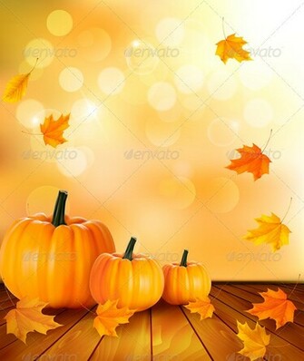 Pumpkin Background Pumpkins On Wooden