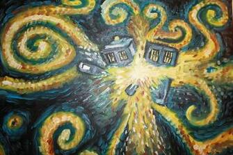 Tardis Vincent Van Gogh Doctor Who Starry Night Wallpaper