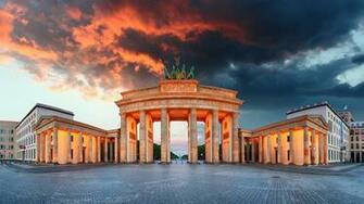 Photos Berlin Germany Town Square Columns Brandenburg Gate Cities