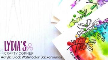 Lydia S Crafty Corner Acrylic Block Watercolor Background