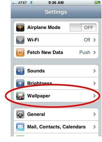 Wallpaper Tab In iPhone Settings