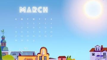 March Calendar Wallpaper