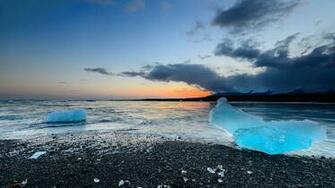 Wallpaper Iceland Jokulsarlon Beach Ice Coast