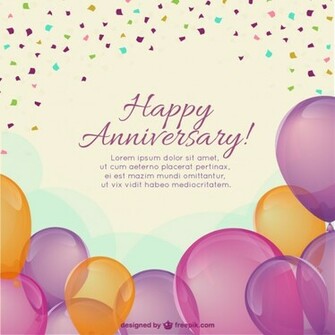 Happy Anniversary Balloons Background Vector