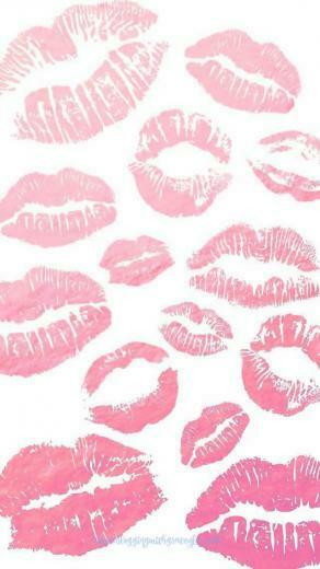 Pink Lips Kisses Lip Wallpaper iPhone Background Cute Girly With