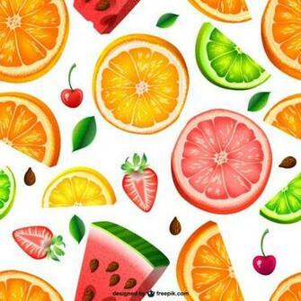 Seamless Fruit Pattern Vector