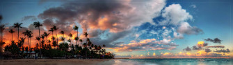 HD Dual Monitor Wallpaper Blue Desktop