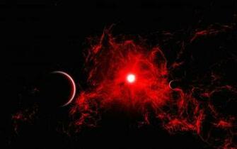 Planet Red Space Sun Wallpaper