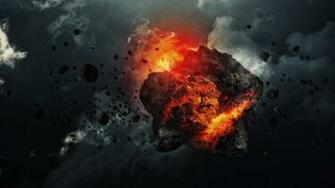 Explosion In Dark Sky HD Wallpaper