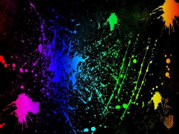 Splatter Neon Colors Rock Wallpaper