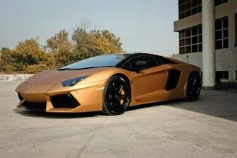 Gold Lamborghini Aventador Prism