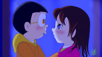 Nobita Shizuka Png Love Wallpaper