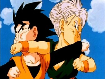 Trunks Fighting Goten Wallpaper