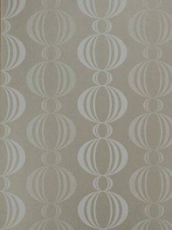Metallic Grey Tasseled Circles Wallpaper Contemporary Modern