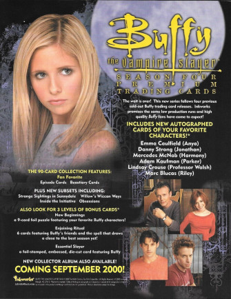 Buffy The Vampire Slayer Season Trading Cards Dealer Sell Sheet