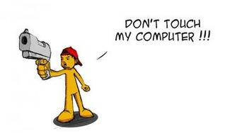 Funny Warning Don T Touch My Computer Photos HD Wallpaper