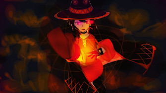 Wallpaper Anime Girl Witch Megumin Konosuba