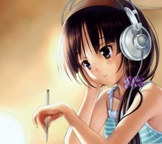 Adorable Anime Girl Having Fun In The Park Wallpaper