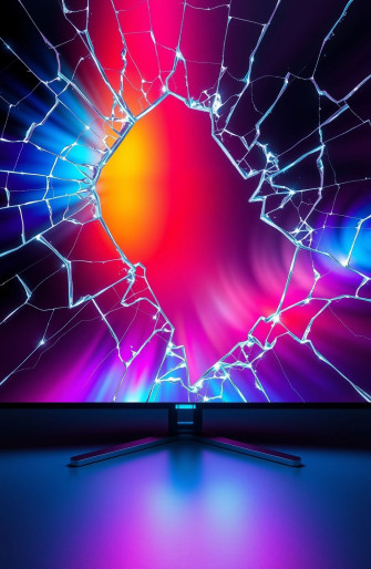 3d Broken Screen Wallpaper