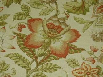 Raymond Waites Designs Evangeune Linen Floral Drapery Fabric G45