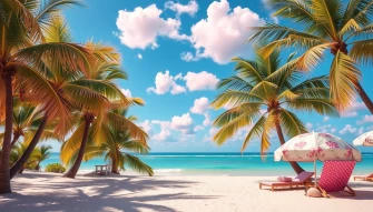 Pink Girly Beach Wallpaper