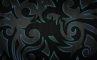 Blue Tribal Glow Wood Wallpaper Computer