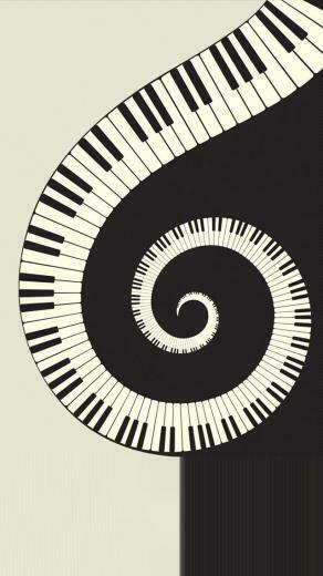 iPhone Wallpaper HD Rotating Piano Background