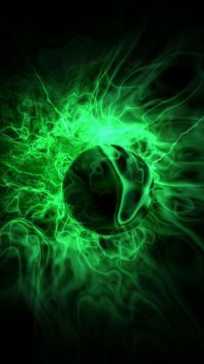 Wallpaper Pure Green Fire Jpg iPhone