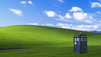 Doctor Who Tardis Windows Xp Bliss Hill Wallpaper Djravine S