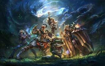Wallpaper Art League Of Legends Ezreal Teemo Lol Leona Moba