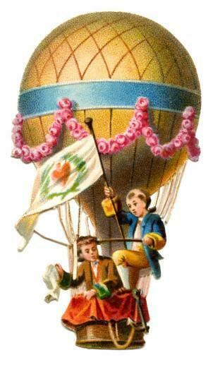 Comvintage Graphic Hot Air Balloon The Graphics Fairy