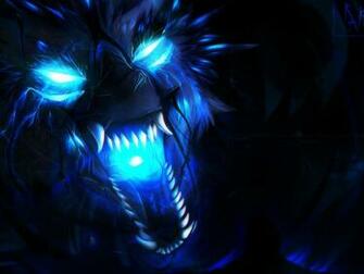 Wallpaper Wolf Blue Flame Art Picture UHD 4k