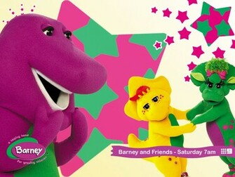 Magic Colour Pencil Barney Wallpaper