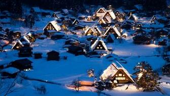 Snow Landscape Home Night Nature Winter Wallpaper And Desktop