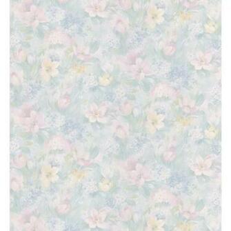 Brewster Wallcovering Light Blue Floral Pattern Wallpaper At Lowes