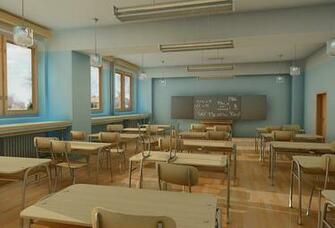 Wallpaper Classroom Desk Chair Blackboard Window School Desktop