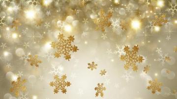 Golden Snowflakes HD Wallpaper Background Image