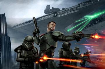 Photos Star Wars Movies Armor Pistol Firing Soldier