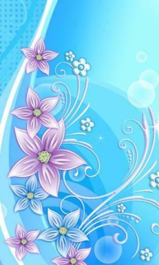 Pretty Blue Flowers Mobile Phone Wallpaper X HD