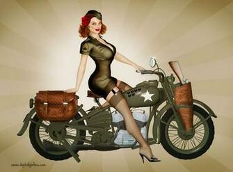 Aph Harley Davidson Pin Up By C4l4m1t43r0st4t0