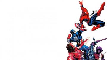 Spider Man Captain America White HD Wallpaper Cartoon Comic