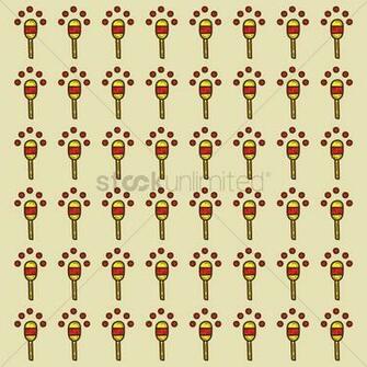 Spain Maracas Pattern Background Vector Image