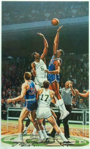 Bill Russell Wilt Chamberlain By Purdom The Greats